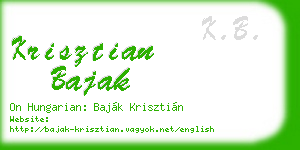 krisztian bajak business card
